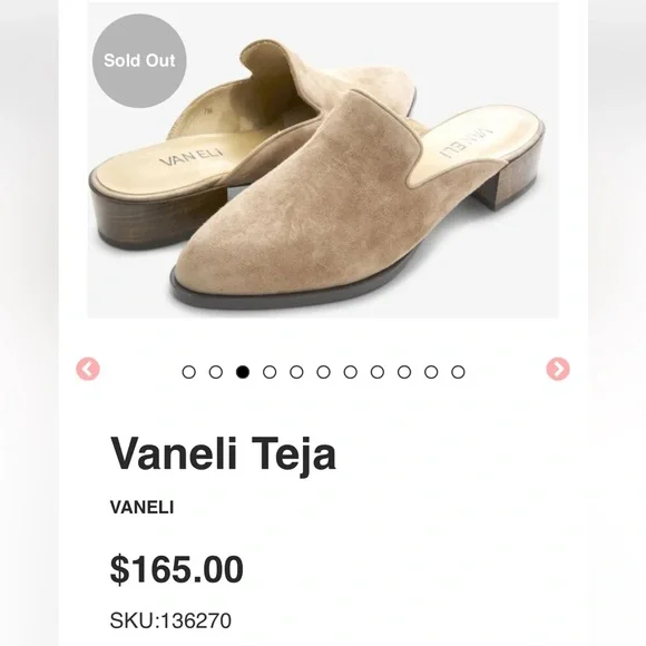 Vaneli Teja Mule - Military Suede / Brown Suede Slip-On Shoes / Size 7 - Picture 3 of 12